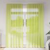 vidaXL Voile Curtains with Rod Pockets 2 pcs Apple Green