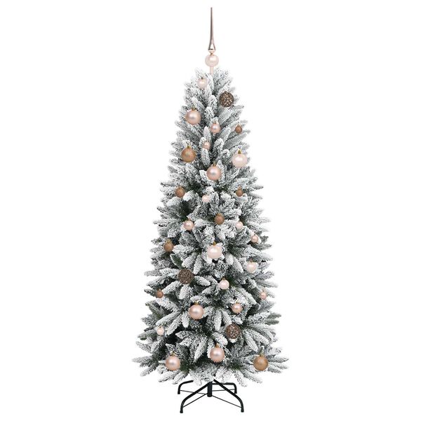 vidaXL Artificial Christmas Tree with 150 LEDs with Stand White 150 cm