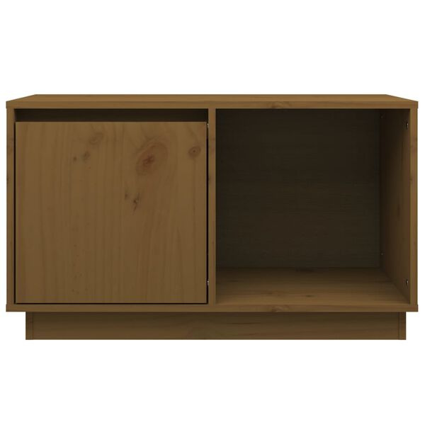 vidaXL TV Cabinet Honey Brown 74x35x44 cm Solid Wood Pine