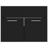 vidaXL Bathroom Furniture Set Black Engineered Wood