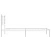 vidaXL Metal Bed Frame without Mattress with Headboard White 107x203cm