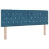 vidaXL LED Headboard with LED Strip Lights Dark Blue 144 cm Polyester