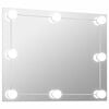 vidaXL Wall Mirror With Led Light | Silver | Glass, EVA, Plastic | 70 x 50 cm