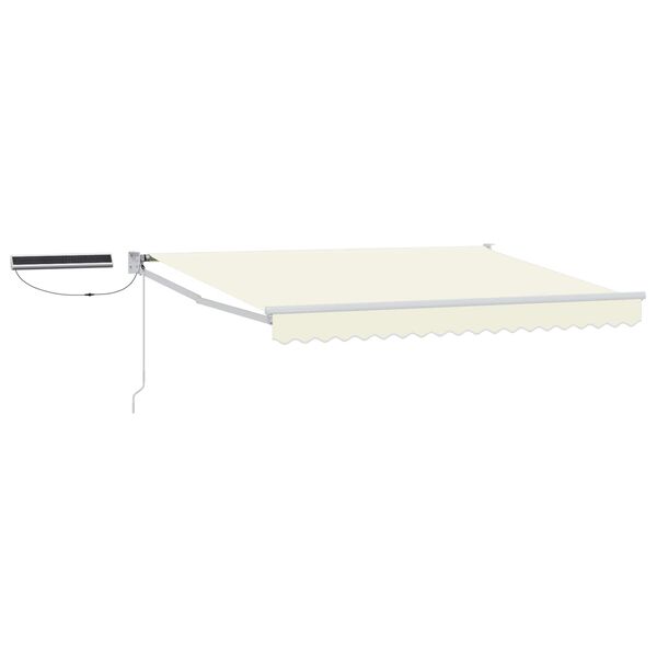 vidaXL Electric Retractable Awning Cream 2.5 x 2 m