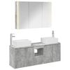 vidaXL Bathroom Cabinet Set 4 pcs Concrete Grey Engineered Wood