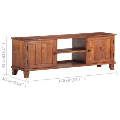 vidaXL TV Cabinet Honey Brown 120x30x41 cm Solid Acacia Wood