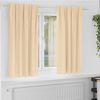 vidaXL Blackout Curtains with Rings 2 pcs Cream 175 x 140 cm Polyester