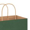 vidaXL Paper Bags 50 pcs with Handles Green 32x22x28 cm