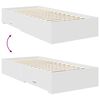 vidaXL Bed Frame with Drawer with Headboard Manual Engineered Wood