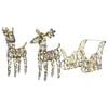 vidaXL 3D Christmas Reindeer with Sleigh LOVIISA 3 pcs