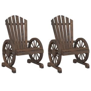 vidaXL Garden Adirondack Chairs 2 pcs Solid Wood Fir