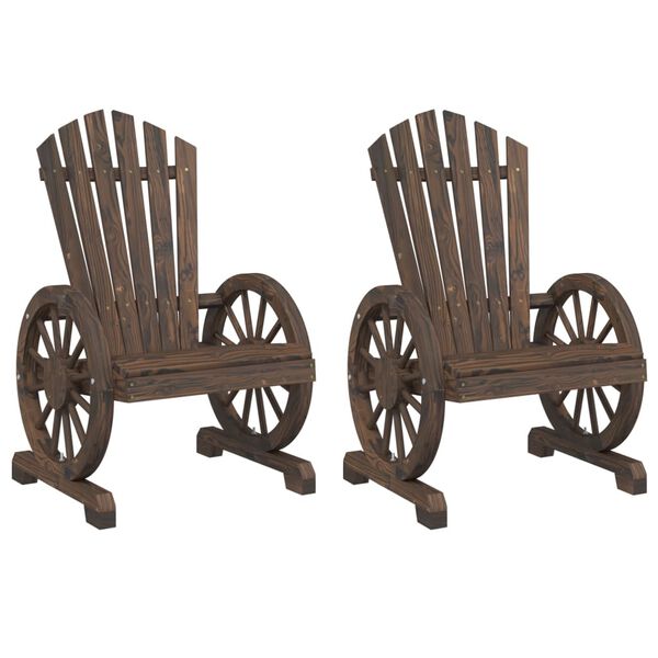 vidaXL Garden Adirondack Chairs 2 pcs Solid Wood Fir
