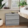 vidaXL Bed Cabinet Grey Sonoma 50x39x43.5 cm Engineered Wood