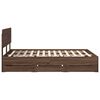 vidaXL Bed Frame with Drawer Brown Oak 140 x 190 cm Engineered Wood
