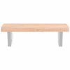 vidaXL Basin Shelf Wall Mounted Steel and Solid Wood Beech