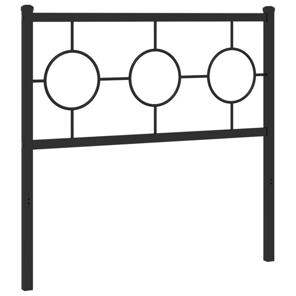 vidaXL Metal Replace Headboard Black 90 cm