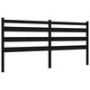 vidaXL Bed Frame without Mattress Black Solid Wood Pine