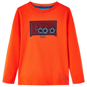 Kids' T-shirt with Long Sleeves Bright Orange 104
