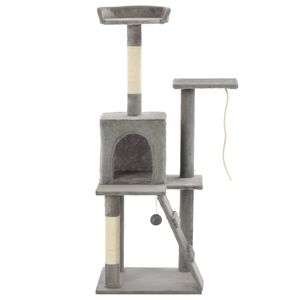 vidaXL Cat Tree with Sisal Scratching Posts 120 cm Grey