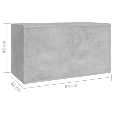 vidaXL Storage Chest Concrete Grey 84x42x46 cm Engineered Wood