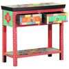 vidaXL Console Table with Drawer Multicolour 80 x 35 x 76 cm