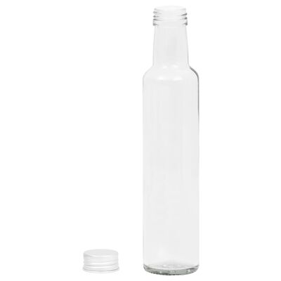 vidaXL Small Glass Bottles 260 ml with Screw Cap 10 pcs