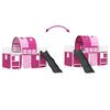 vidaXL Kids'Loft Bed Frame White and Pink 79.5 x 200 cm Metal