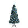 vidaXL Artificial Pre-lit Christmas Tree with Ball Set Green 180 cm