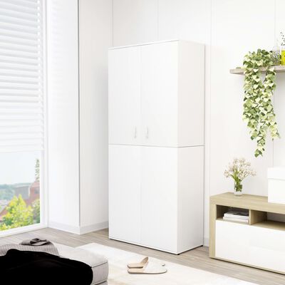 vidaXL Shoe Cabinet White 80x39x178 cm Engineered Wood