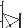 vidaXL Day Bed without Mattress Black 90x200 cm Steel