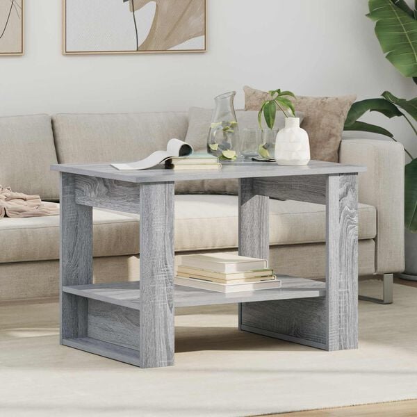 vidaXL Coffee Table Grey Sonoma 72 x 50 x 50 cm Engineered Wood