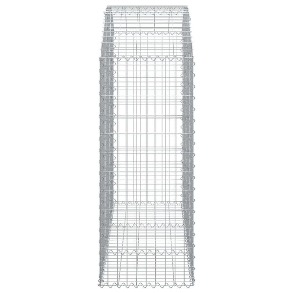vidaXL Arched Gabion Basket 150x50x120/140 cm Galvanised Iron