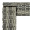 vidaXL Garden Bar Table Grey 60.5x60.5x110.5 cm Poly Rattan