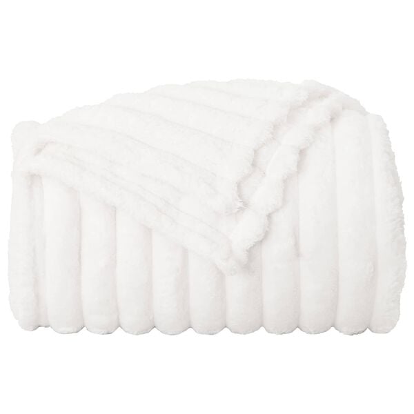 vidaXL Throw Blanket White 270 x 240 cm Fleece