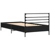 vidaXL Bed Frame without Mattress Black 75x190 cm Small Single
