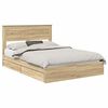 vidaXL Storage Bed with Drawer Sonoma Oak 160 x 200 cm Engineered Wood