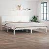 vidaXL Bed Frame without Mattress White 200x200 cm Solid Wood Pine