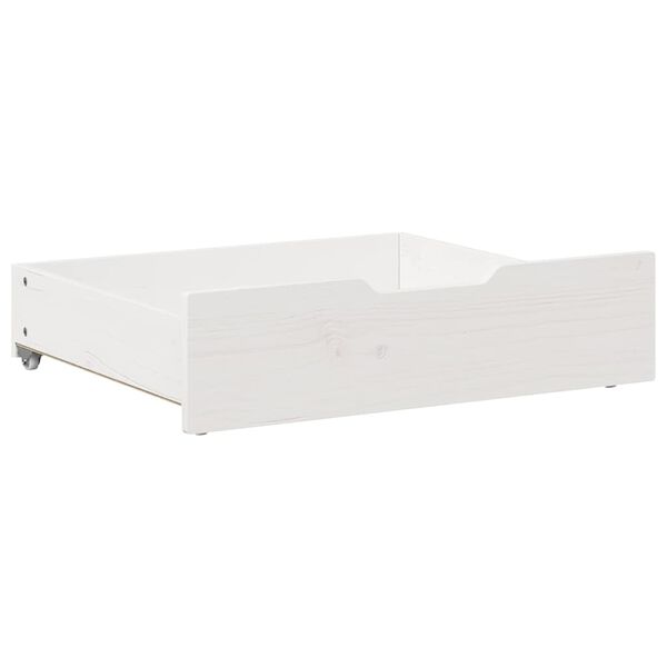vidaXL Under-Bed Drawers 2 pcs White 65x55x17 cm Solid Wood Pine