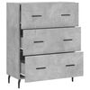 vidaXL Sideboard Concrete Grey 69.5x34x90 cm Engineered Wood