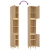 vidaXL Bathroom Cabinet Sonoma Oak 30x30x190 cm Engineered Wood