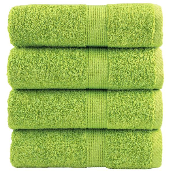 vidaXL Premium Wash Towels SOLUND 4 pcs Apple Green 30x30 cm 600 gsm