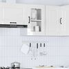 vidaXL Kitchen Wall Cabinet with Glass Door Kalmar High Gloss White Engineered Wood