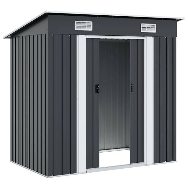 vidaXL Garden Shed Anthracite Steel