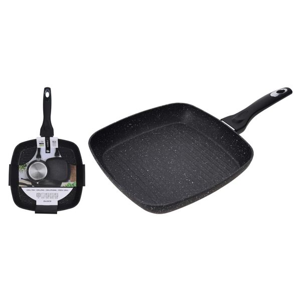 Excellent Houseware Grill Pan 26x26x4.5 cm Forged Aluminium