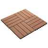 vidaXL 11 pcs Decking Tiles Deep Embossed WPC 30x30 cm 1 sqm Light Brown