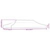 vidaXL Party Tent Roof 6x3 m Burgundy 270 g/m²