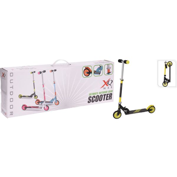 XQ Max Foldable Scooter with Foot Brake Black and Lime