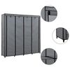 vidaXL Wardrobe | Grey | Iron, Polyester | 175 x 45 x 170 cm | Wardrobe