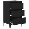 vidaXL Bedside Cabinet Black Oak 45 x 35 x 44 cm Engineered Wood
