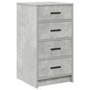 vidaXL Dressing Table with Drawer 3 pcs Concrete Grey Engineered Wood